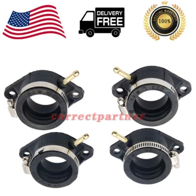 4X Carburetor Intake Manifold Boots Fits Kawasaki KZ1000A MKII kz1000a 16065-029 - Image 1 of 4
