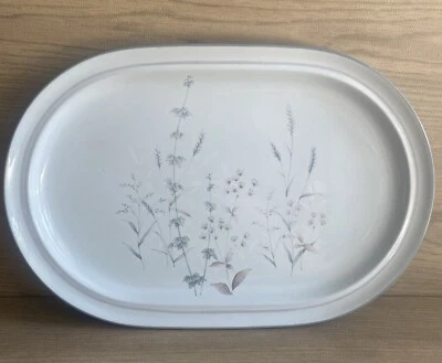 Bandeja de gres ovalado Noritake Woodstock 14,25" Japón 8354 Foto 1 de 4