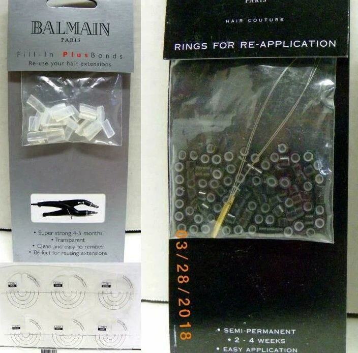 NEW Balmain Hair Access.~Mico Plus Bonds, Tape, Rings, Plus Bonds & Protectors - Image 1 of 1