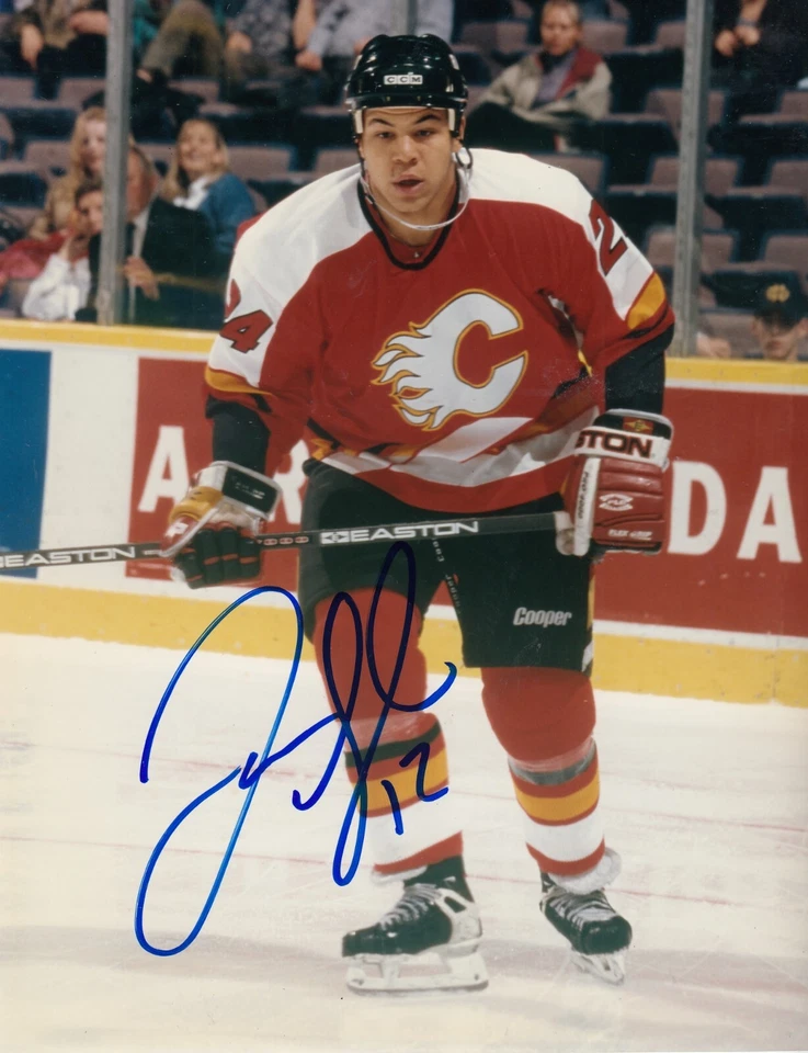 Fotografía autografiada firmada por Jarome Iginla Calgary Flames Bruins 8x10 Foto 1 de 1