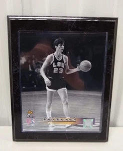 Pete Maravich- LSU Tigers 10 1/2 x 13 Black Marble Plaque With 8x10 Photo - Picture 1 of 2