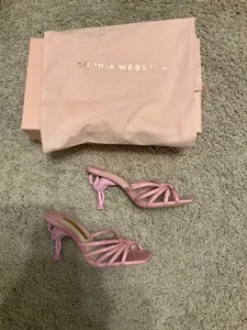 SOPHIA WEBSTER FLO FLAMENCO CHAROL TACÓN MEDIO MULES UE 36 ROSA - Imagen 1 de 7