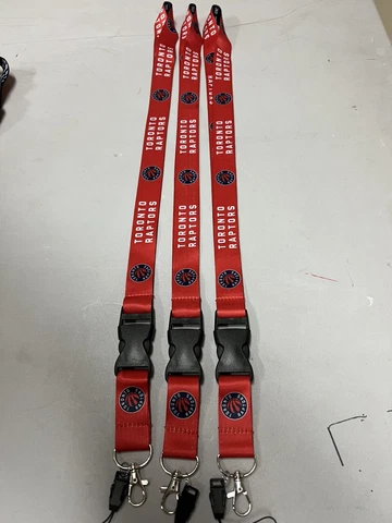 Toronto Raptors Basketball NBA Lot Of 3 Lanyard Key Ring Keychain Safety Clip Cover
