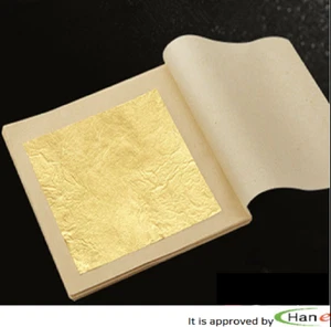 Korea 24K 100% Pure Gold Leaf Foil Sheet Paper Food Decoration Beauty Gliding - Picture 1 of 6