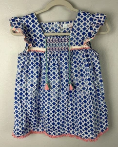 Matilda Jane 435 Blue Wandering Waters Tassel Short Sleeve Blouse Casual Top 14 - Picture 1 of 3