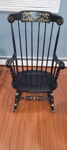 Mid Century Black Ethan Allen Rocker / Rocking Chair  14-9703 609 blk de 990880 - Picture 1 of 12