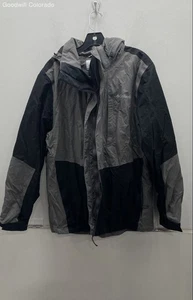 Columbia Mens Black Gray Long Sleeve Interchange Windbreaker Jacket Size Medium - Picture 1 of 5