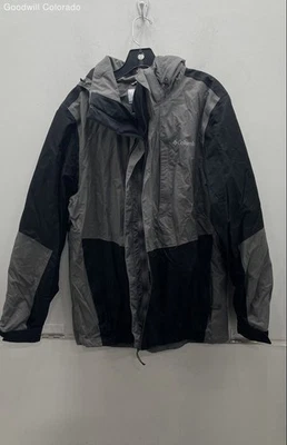 Columbia Mens Black Gray Long Sleeve Interchange Windbreaker Jacket Size Medium - Image 1 of 4