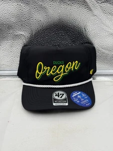 Oregon Ducks NCAA '47 Brand Black Hitch Rope Adjustable Snapback Hat - Picture 1 of 5
