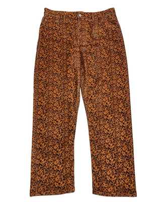 LEVI'S Wedgie Straight Corduroy Pants Cheetah Leopard Animal Print High Waist 32 - Image 1 of 4