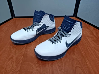 Nike Mens Lunar Hypergamer 469756-101 White Blue Basketball Shoes Sneakers 12.5 - Image 1 of 4