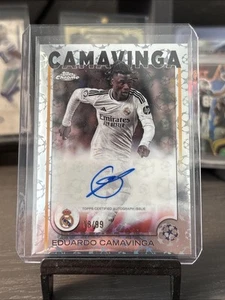 2024/25 Topps Chrome Logofractor Real Madrid Eduardo Camavinga Auto /99 - Picture 1 of 4