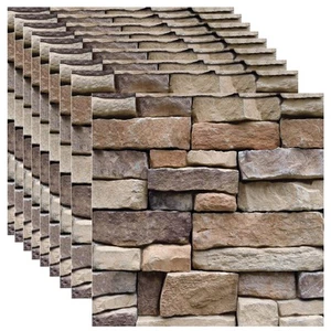 10PCS 3D Wall Panels Peel and Stick, 3D Brick Wallpaper Peel and Stick PVC St... - Picture 1 of 7