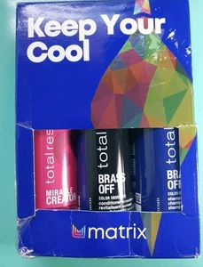 Matrix Total Results Brass Off 3 Pc Gift Set Shampoo Conditioner Miracle Creator - Picture 1 of 3