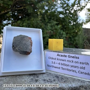 Acasta tonalite gneiss fragment rock, canada - the oldest known rock on earth! - Picture 1 of 2