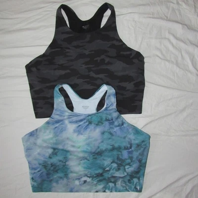 Lote de 2 camisetas sin mangas ATHLETA Conscious Crop Bra talla grande 3X #531128 camuflaje tie dye Foto 1 de 3