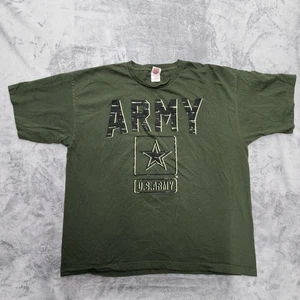 Camiseta verde con logotipo del ejército de Estados Unidos para hombre talla 2XL etiqueta Bayside hecha en EE. UU. - Imagen 1 de 10