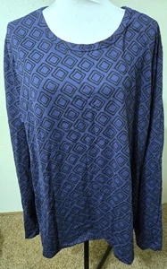 2X 3X Anthony Richards NEU Damen Oberteil Bluse Blau Schwarz Langarm HERBST - Bild 1 von 3