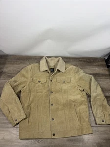 Vintage GAP Wildleder Leder Trucker Jacke Rindsleder Sherpa gefüttert Herren Gr. XL - Bild 1 von 12