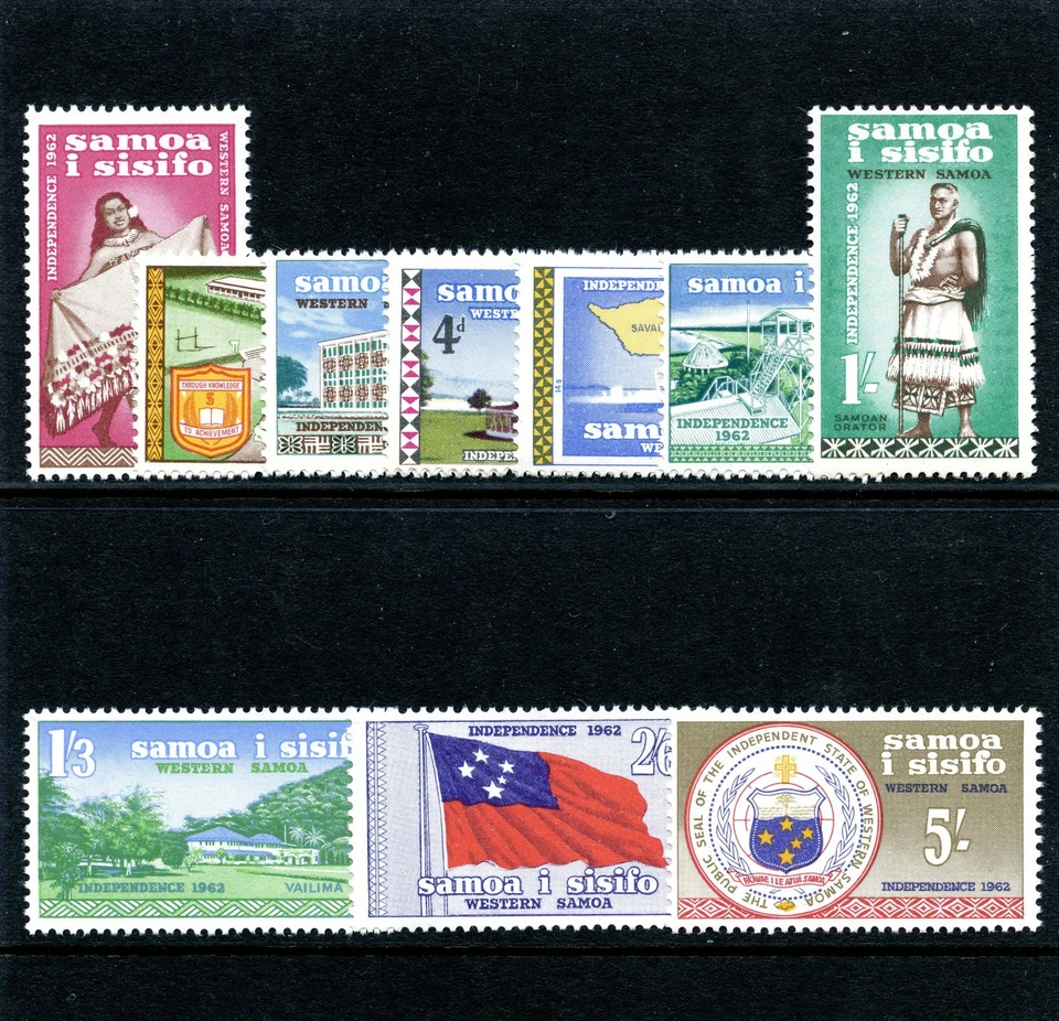 Juego Independencia Samoa 1962 completo excelente MNH. SG 239-248. Sc 223-232. Foto 1 de 1