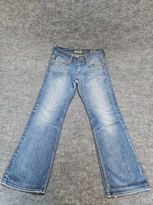 Pantalones de mezclilla BKE Hebilla Carter pierna recta para hombre 30R X 30 elásticos bigotes preppy Foto 1 de 4