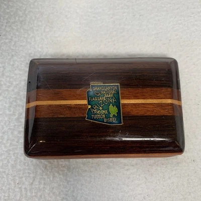 Hebilla de cinturón de madera vintage hecha a mano nogal y abedul Arizona Gran Cañón Foto 1 de 4