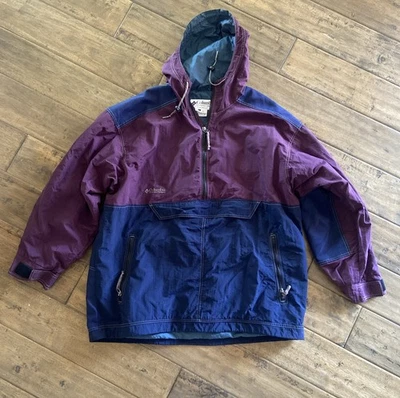 VINTAGE 90’S COLUMBIA COLORBLOCK PULLOVER WINDBREAKER JACKET MEN’S SZ L - Image 1 of 4