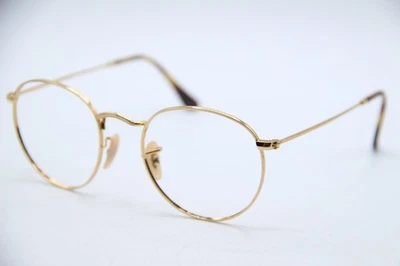RAY-BAN RB 3447V ROUND METAL 2500 GOLD HAVANA AUTHENTIC FRAMES EYEGLASSES 50-21 - Image 1 of 4