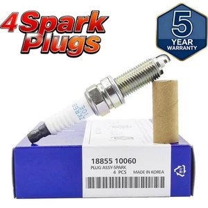 4x 18855-10060 Spark Plugs For Hyundai Accent 12-18 Accessories Kia Soul 1.6L - Picture 1 of 4