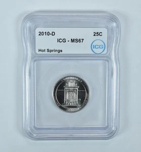 2010-D Washington Quarter ATB Hot Springs MS67 ICG - Picture 1 of 5