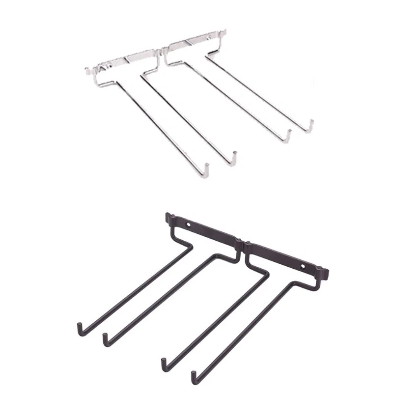 Soporte organizador de almacenamiento para copas de vino montado en la pared para gabinete cocina Foto 1 de 4