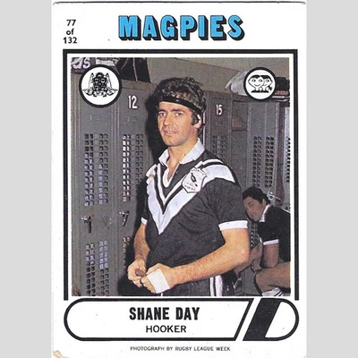 1976 Scanlens Rugby League NRL Card 077 Shane Day - Western Suburbs Magpies - image 1 of 2