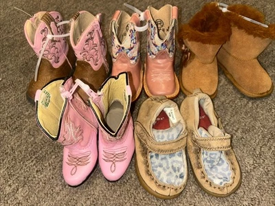 Lote de Zapatos Botas Rosa Twisted Bear Paw Roper Infantes Niña Talla 1, 2, 3 6-12 meses Foto 1 de 4
