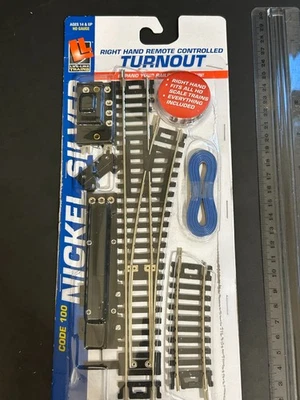 Life Like Code 100 Right Remote Turnout Nickel Silver New in Box Combine Ship - Image 1 of 3