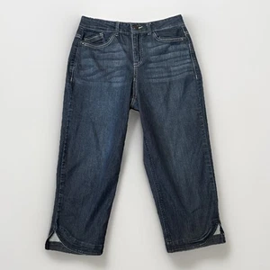 Jeans donna Christopher & Banks blu Capri taglia 4 hi rise elasticizzato 29x20,5 - Foto 1 di 6