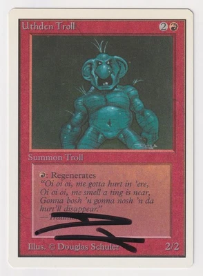 Signed Uthden Troll LP Unlimited Edition Artist Douglas Shuler 1993 MTG Magic! - Image 1 of 2