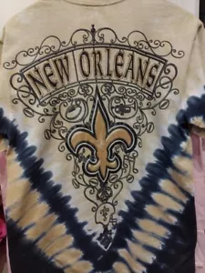 NEW ORLEANS SAINTS V Dye Tie Dye T-Shirt NFL TEAM APPAREL - Bild 1 von 2