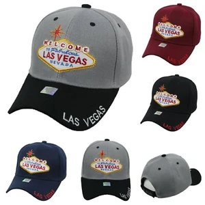 Welcome Las Vegas Baseball Cap Freizeit Hüte Mode Verstellbar Caps Tour - Bild 1 von 21