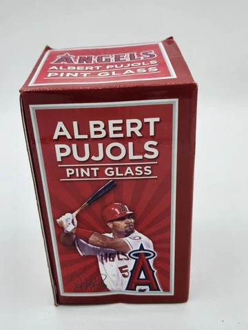 New Albert Pujols Pint Glass LA Angels  2013 SGA  By Farmer John  NIB MLB Cover