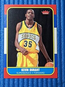 2007-08 Fleer 1986-87 Retro Kevin Durant RC #86R-143 dmg