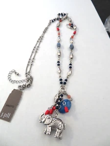 J.JILL PERLEN ELEFANT CHARM HALSKETTE 32" - Bild 1 von 2