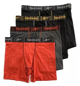 REEBOK MEN'S PACK 4 - 211 P51 UPC ORANGE - XLARGE - UNDERWEAR X4 BOXER BRIEF - Picture 1 of 1