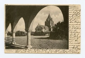 Memorial Church an der Stanford University schwarzweiß Postkarte - Bild 1 von 2