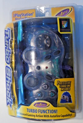 Intec Turbo Shock Controller FOR Playstation PsOne Vibration Autofire SEALED NEW - Image 1 of 4