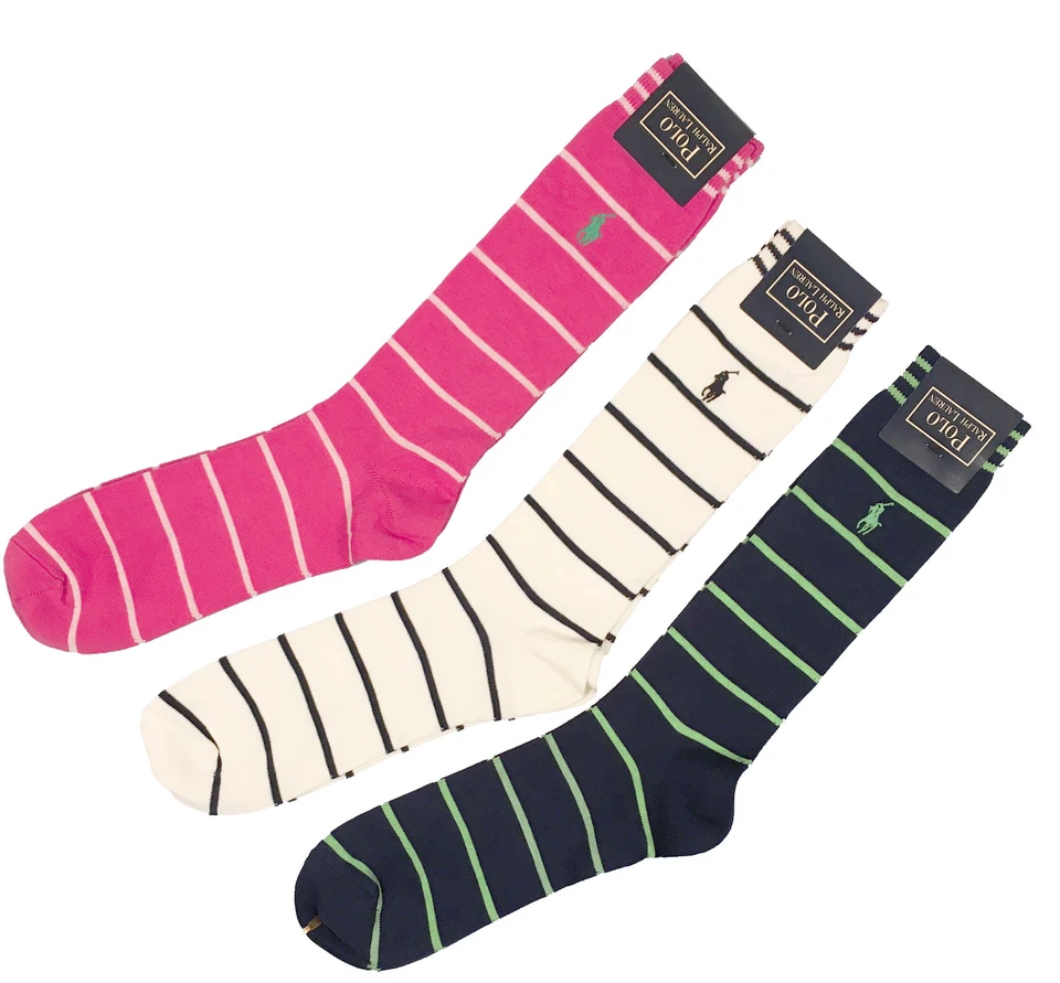 НОВЫЕ хлопковые носки Polo Ralph Lauren с игроком в поло!  Темно-синий или белый - Изображение 1 из 1