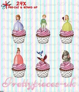 Sophia die ersten 24 Stand-Up vorgeschnittene Oblate Papier Cup Cake Topper - Bild 1 von 4