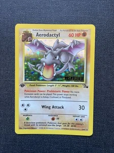 **NEAR MINT** Aerodactyl 1/62 1st Edition Holo Rare Prerelease Promo Fossil ENG - Imagen 1 de 10