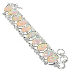 Triplet Opal Gemstone Handmade 925 Sterling Silver Jewelry Bracelet Size 7-8" - Picture 1 of 1