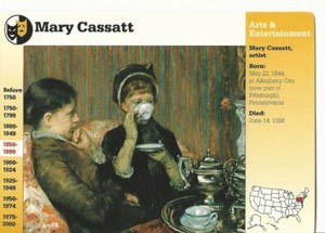 1995 Grolier, Story Of America Card, #14.17 Mary Cassatt, Artist