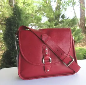 Graphic Image AEON NEW Jane Saddlebag Crimson Red List$750 - Picture 1 of 11